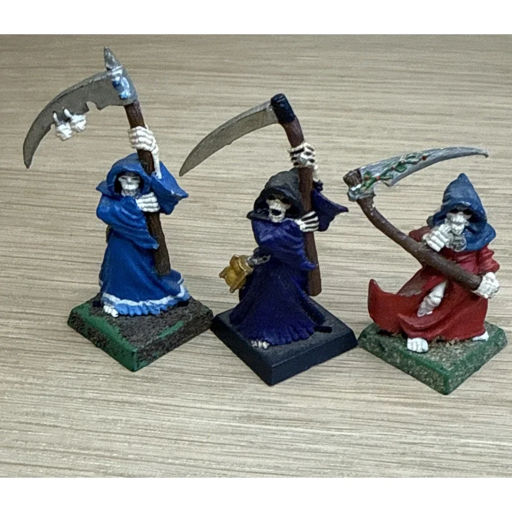 Lot Of 3 Metal Painted Warhammer Reapers Vintage